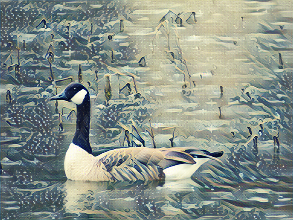 Goose in Art Deco Style