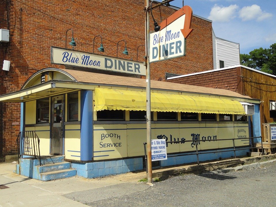 Where Gertie Served Cooked Many Meals - Blue Moon Diner