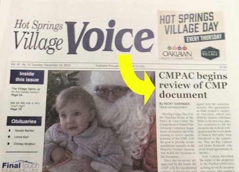 Hot Springs Village Voice Announces CMPAC review of CMP