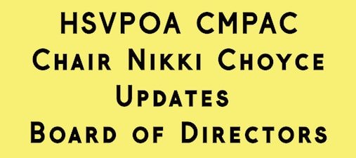 CMPAC Chair Nikki Choyce updates HSVPOA Board