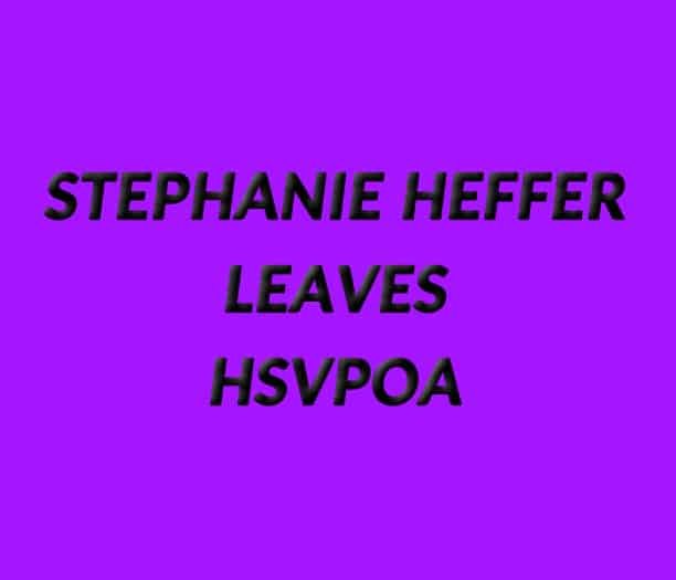 Stephanie Heffer Leaves HSVPOA email from Interim GM John Paul