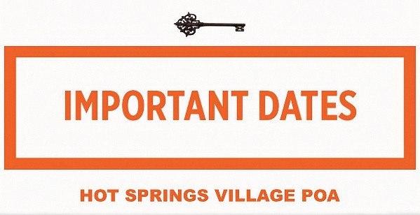Hot Springs Village POA Interim GM Discussed Key Dates