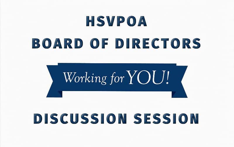 HSVPOA Board Discussion Session February 2, 2022