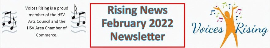 Hot Springs Village Voices Rising Feb 2022 Newsletter Cover Image